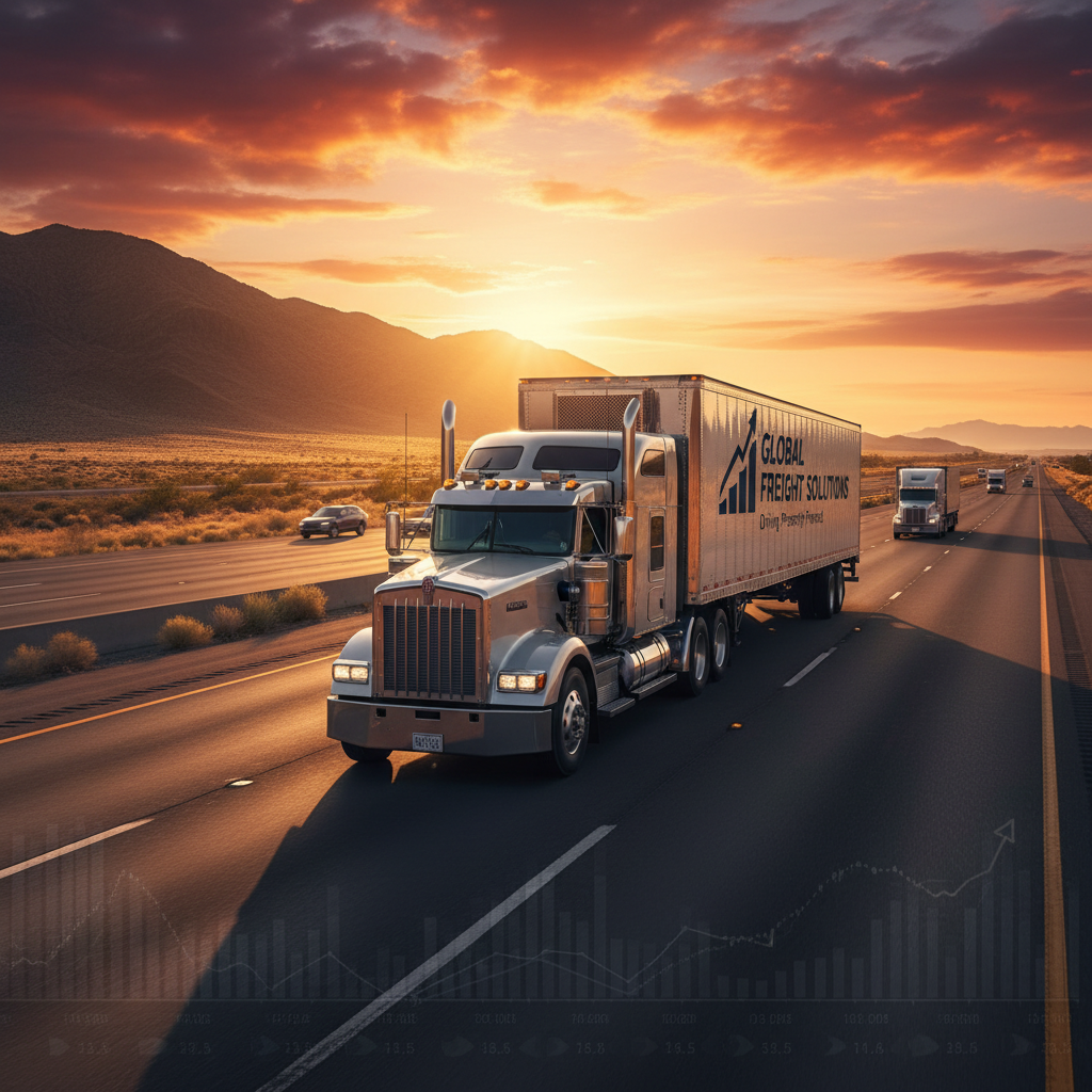 Professional semi-truck on highway representing truck financing opportunities